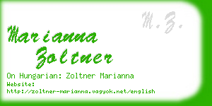 marianna zoltner business card